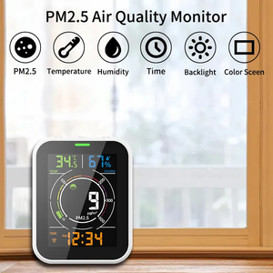 New Cung cấp hộ gia đình đa chức năng chất lượng không khí trong nhà Meter <span class=keywords><strong>Wifi</strong></span> tuya chất lượng không khí Meter PM2.5 màn hình - Product Image 4