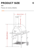 Bestseller SEB Premium Kommerzieller Keramik-Holzbefeuerter Pizzaofen mit Edelstahl für Outdoor-Partys