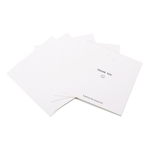 Cartes de présentation de bijoux en carton blanc 8x8cm avec trous de 2mm pour boucles d'oreilles, colliers, étiquettes d'emballage DIY - Product Image 5