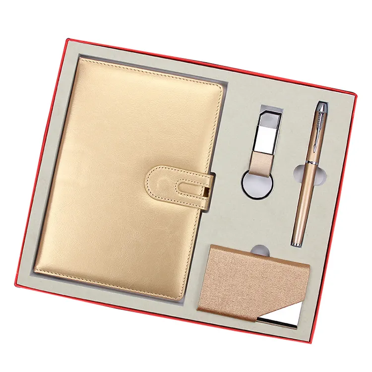 Amerpromo Business Luxury Notebook Office Stationery Gift Sets Company Customized LOGO For Cients Practical Souvenirs Gifts