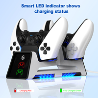 Station de charge pour manettes PlayStation 5 DualSense : Chargeur rapide double pour manettes, support de charge