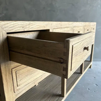 Meubles anciens en bois d'orme recyclé rustique de style chinois, vente en gros, table console avec tiroirs, finition naturelle vieillie