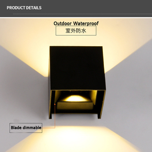 Ngoài Trời LED Tường Ánh Sáng Vuông Điều Chỉnh Chùm Góc Tường Đèn Nhôm Ngoài Trời Không Thấm Nước IP65 Lên Xuống Tường Ánh Sáng Vườn Đèn Treo Tường - Product Image 3