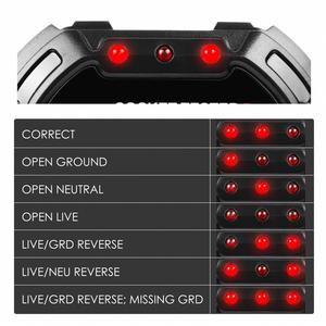 Digital <b>Socket</b> <b>Tester</b> Receptacle Detector with Red Light Test Result Indicator Outlet for GFCI / Standard 3-Wire 120V Receptacle - Product Image 6