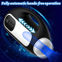 Automatischer Teleskop-Saugvibrator mit USB-Aufladung, IPX7 Wasserdicht, Wiederverwendbarer Intim-Trainer für Männer