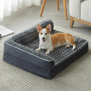 Comfort Orthopedisch Schuim Hondenbed, Wasbare Afneembare Hoes Met Ritssluiting En Bolster Hondenbank Huisdierenbed Luxe Dubbelzijdig Hondenbed - Product Image 2