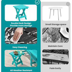 High Quality HDPE Customized Foldable Lightweight Waterproof Durable Outdoor <b>Tables</b> for Hotel & <b>Hospital</b> Use - Product Image 5