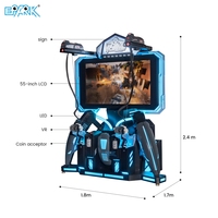 Machine de jeu de tir VR Squad pour 2 joueurs, simulateur de pistolet de réalité virtuelle pour les distributeurs d'arcades mondiaux