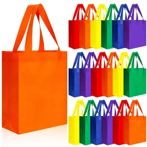 Sacs de fête Non tissés de haute qualité, sacs-cadeaux écologiques, Shopping réutilisable, arc-en-ciel, sac Non tissé avec vente en gros