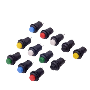 Interrupteur à bouton-poussoir rond à verrouillage DS-428 12 mm |   Interrupteur d'alimentation verrouillable en 6 couleurs (noir, blanc, rouge, bleu, vert, jaune) - Product Image 1