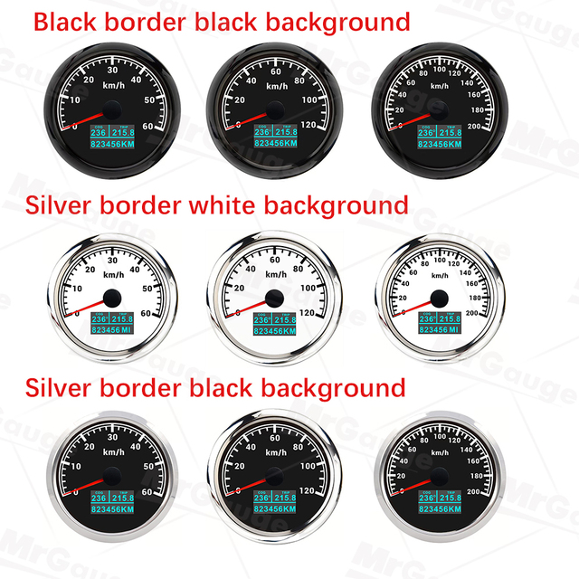 MrGauge 85mm Universal Digital GPS Speedometer 0~200km/h with Odometer GPS Sensor for Automobile