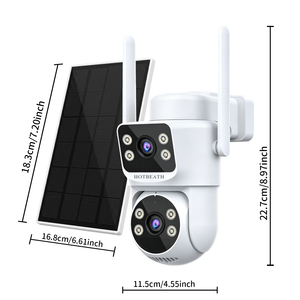 ESEECLOLUD 4MP <span class=keywords><strong>CCTV</strong></span> ワイヤレスカメラ H.265 IP66 防水屋外ナイトビジョンデュアルレンズデュアルスクリーンセキュリティシステム - Product Image 1