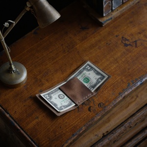 Boshiho Slim Minimalist Portable Front Pocket <b>Rfid</b> <b>Blocking</b> <b>Wallet</b> Bifold Business Style Italian Cow Leather Money Clip - Product Image 2