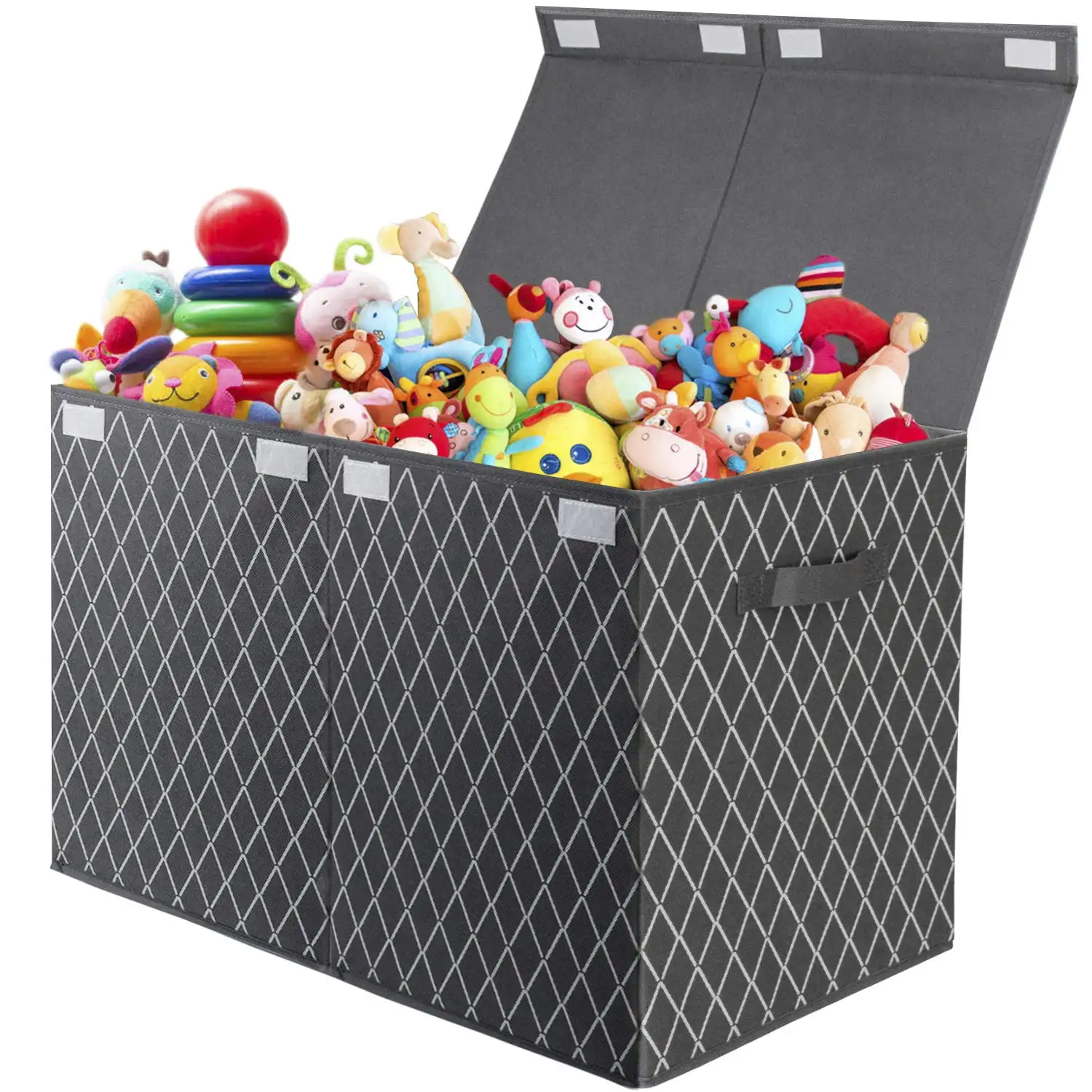 Toy Box Chest with Flip-Top Lid - Foldable Kids Toys Organizers and Storage Bin Basket for Playroom,Closet,Pantry and Office