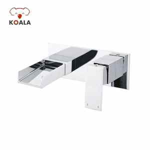 Duitse Kranen Mixer Messing Enkel Handvat Wastafel Waterval Badkuip Kraan Koud Water Muur Gemonteerde Kraan - Product Image 1