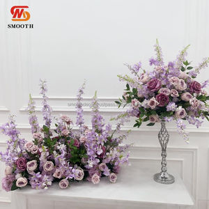 ซุ้มดอกกุหลาบผ้าไหมประดิษฐ์แบบเรียบหรู ดีไซน์ไม่สมมาตร สำหรับตกแต่งฉากหลังงานแต่งงาน - Product Image 3