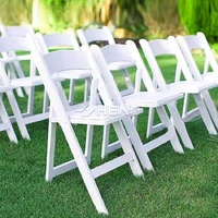 Chaise Wimbledon en plastique, style français minimaliste, pour extérieur, mobilier de jardin, chaise pliante blanche pour mariage, fournie directement par l'usine