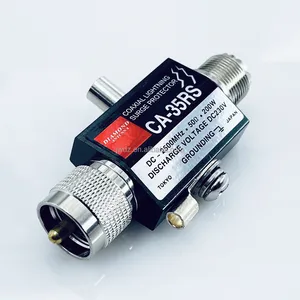 0-3Ghz UHF RF Connector Male PL259 to Female Jack Bulkhead SO239 Lightning Arrester Surge Protector