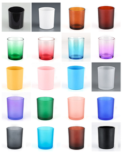 Vasos de cristal para velas, jarras de vela esmeriladas con tapa, color negro mate - Product Image 3