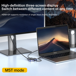 FEIXUAN, buen precio, 4 en 1 multipuerto, cuerpo de carcasa de aleación de aluminio, USB 3,0 5Gbps HDMI DP 2,0 PD 100W, concentrador USB de carga rápida para <span class=keywords><strong>Mac</strong></span> - Product Image 6