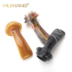 Muxiang Acrylic Pipe Mouthpiece 9mm Curved Handle Reusable Smoking Pipe Accessory - Product Image 2