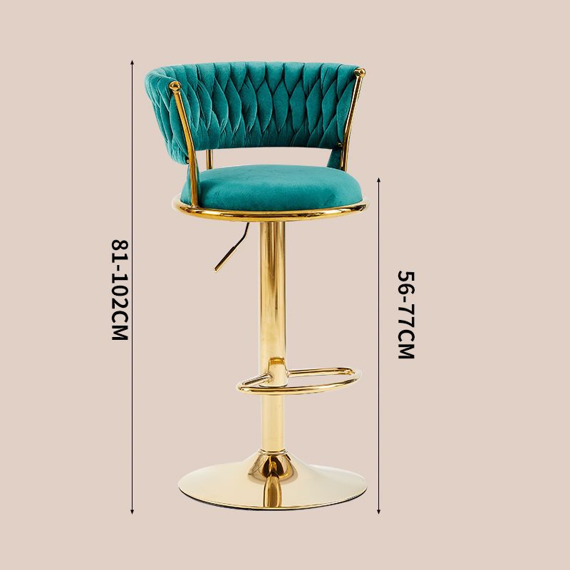 Malawite green-tall gold plated feet