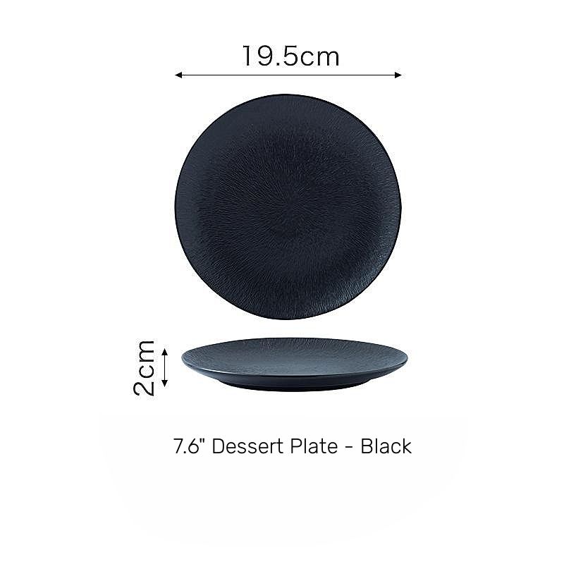 7.6" dessert plate-black