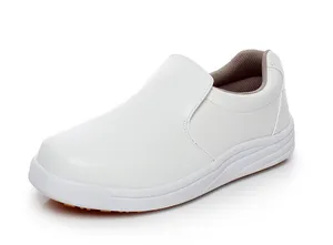 พื้นรองเท้ายางไมโครไฟเบอร์สีขาว,รองเท้าเชฟสำหรับใช้ในครัวรองเท้าเซฟตี้กันน้ำมันในครัว