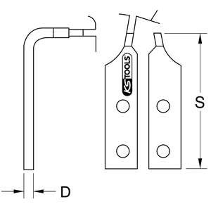 KS TOOLS Puntas rectas de repuesto - Product Image 2