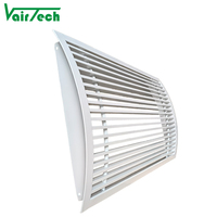 Barre linéaire incurvée, en aluminium, pour climatiseur électrique, avec diffuseur de conduit en spirale