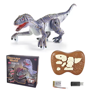 Jouet dinosaure té<span class=keywords><strong>l</strong></span>écommandé RC, simulation de Velociraptor avec lumières LED, jouet éducatif électrique pour enfants, haute qualité - Product Image 3