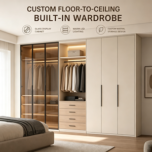 <span class=keywords><strong>Armadio</strong></span> Moderno Multifunzione su Misura con Illuminazione LED <span class=keywords><strong>per</strong></span> Camera da Letto, Mobile Personalizzato - Product Image 1