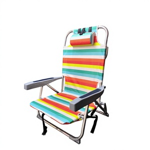 <span class=keywords><strong>Silla</strong></span> de <span class=keywords><strong>Playa</strong></span> Plegable de Aluminio de 5 Posiciones, Compacta y Portátil para Adultos, con Barra para Toallas, Multicolor, para Uso en el Parque - Product Image 1