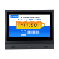 Sistema POS con Pantalla Táctil de 11.6 Pulgadas y Doble Sistema Operativo, Escáner de Código de Barras Integrado, Pantalla Inteligente para Tiendas Minoristas y Supermercados