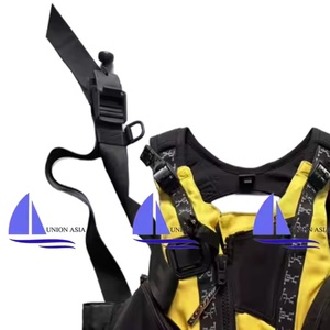 <span class=keywords><strong>Gilet</strong></span> <span class=keywords><strong>de</strong></span> <span class=keywords><strong>sauvetage</strong></span> <span class=keywords><strong>jaune</strong></span> certifié EN ISO 12402, flottabilité 50N, bandes réfléchissantes pour le surf et la natation, fabriqué en mousse EPE durable - Product Image 1