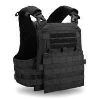 Système de gilet modulaire sur mesure compatible MBAV avec pochette pour plaques et panneau MOLLE avant amovible pour utilisation sur le terrain