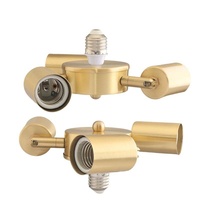 Cuivre un à deux 1 à 2 support de lampe de chauffage en céramique universel E27 douille de lampe de Base accessoires de luminaire de bricolage
