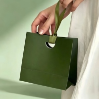 Sac de shopping en papier kraft noir biodégradable, durable, écologique, laminé, imprimé sur mesure