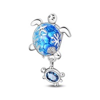 Ensemble de bijoux perlés pour enfants avec pendentif crabe en cristal océanique - Bracelet et collier en cuivre plaqué argent - Cérémonie de remise des diplômes - Meilleure vente