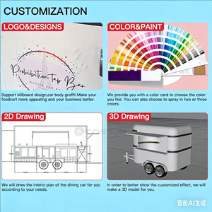 Remorque Mobile de Restauration Café Pizza Crème Glacée, Petit Camion de Nourriture <span class=keywords><strong>Bar</strong></span> Mobile Avec Cuisine Complète pour Concession - Product Image 4
