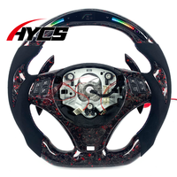 Volant en fibre de carbone forgé avec LED Rpm pour BMW E60 E61 E62 E63 E64 E88 E90 E92 E91 E93 X3 M3 330i 330d 335i 318i M3