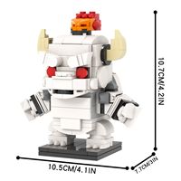 Bloques de Construcción MOOXI MOC7848, 245 Piezas, Mario Dry Bowser, Juguetes de Regalo DIY, Bajo MOQ, Educativos, Anime, Sets de Bloques de Construcción, Juguetes para Niños