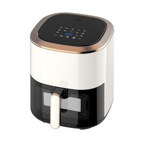 Friteuse à air numérique à commande tactile intelligente 5L 1200W sans huile avec fenêtre d'observation visible, température super-chauffée, revêtement antiadhésif PTFE - Product Image 1