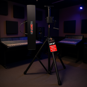 Support de moniteur robuste noir à 5 pieds, 82 pouces de hauteur, trépied de sol pour studio DJ, support de haut-parleur - Product Image 2