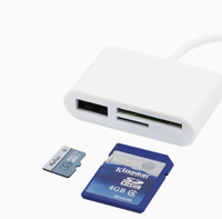 Grand stock de lecteurs de cartes Type-C, lecteurs de cartes multifonctionnels Type-C OTG 2.0 SD/TF USB pour téléphones Android et ordinateurs.