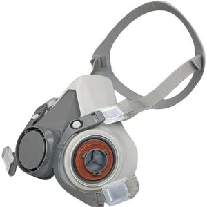 Respirator setengah wajah 6200 ringan dengan filter ganda-masker silikon Anti kabut untuk perlindungan kimia - Product Image 5