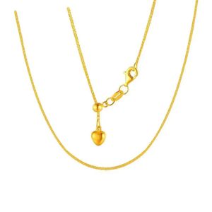 Xinfly Wedding Engagement Heart Pendant Chopin Chain <b>Necklace</b> G9999 Custom Women Dainty Luxury <b>Solid</b> 24K Real Gold Fine Jewelry - Product Image 1