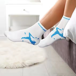 Gymnastics Theme Socks Team <b>Gifts</b> Bulk – Gymnast Stuff Party Favors for Women Girls Teacher <b>Sister</b> Lovers Accessories - Product Image 4