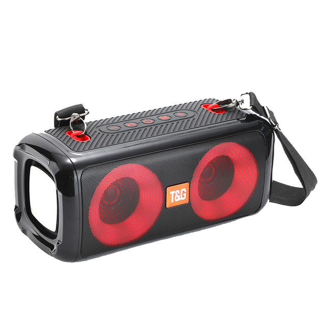 TG641 Party Speaker Double Horn Mini Portable Waterproof TWS Rechargeable Speaker With Coloured Lights
