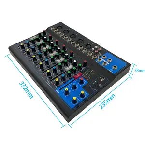 TEYUN KT-701USB USB Mixer Áudio profissional USB 7 canais mixer de áudio digital microfone DJ equipamento